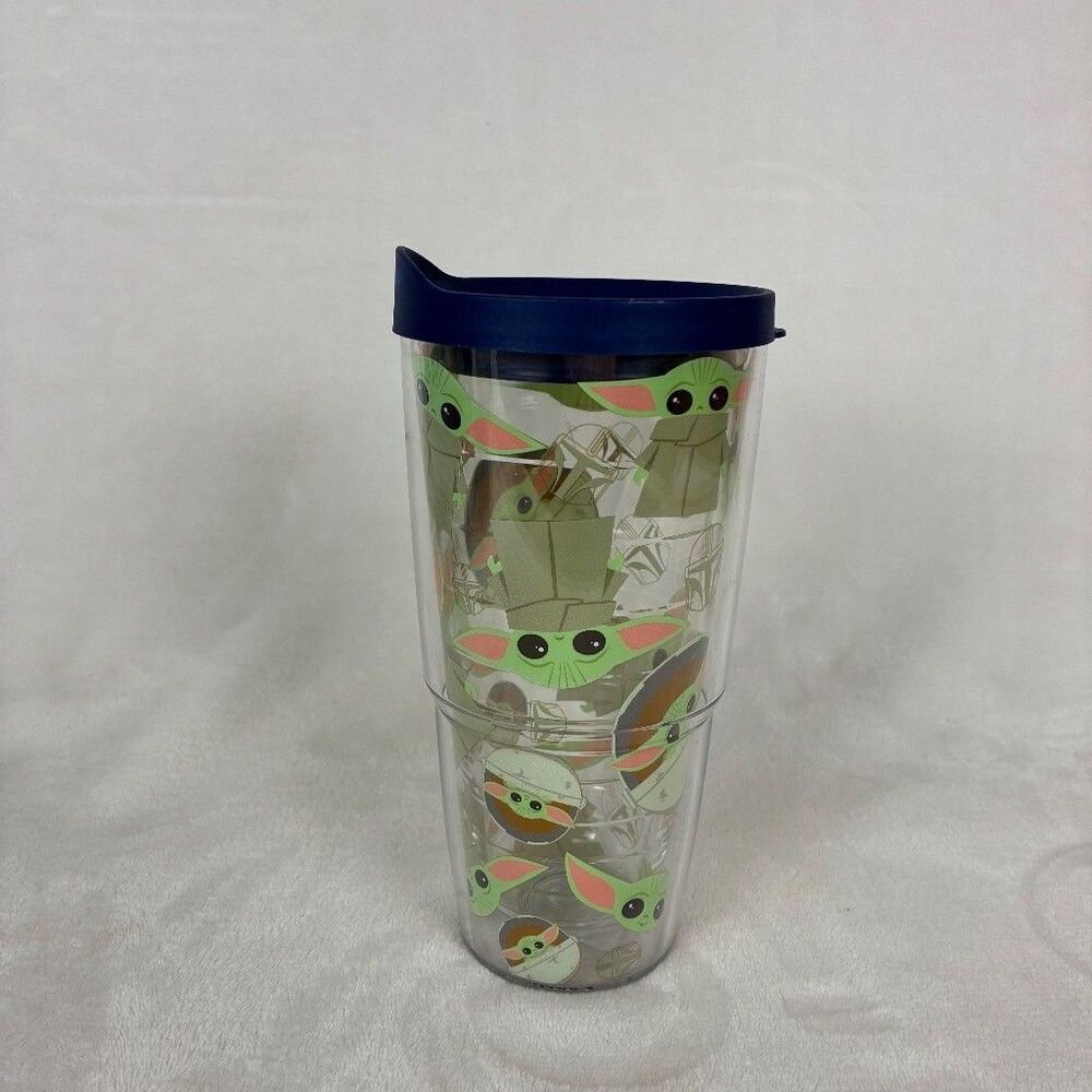 Tervis Star Wars Mandalorian Child Grogu Baby Yoda 24oz Tumbler Cup Navy Lid